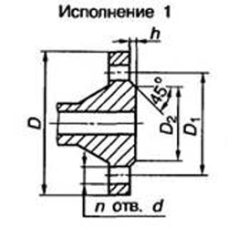Чугунный квадратный фланец 100х155 1 кгс/см2 высокопрочный исполнение 1 ВЧ40 ГОСТ 33259-2015