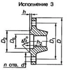 Чугунный квадратный фланец 100х155 1 кгс/см2 серый исполнение 3 СЧ20 ГОСТ 33259-2015