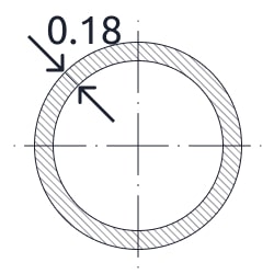 Нержавеющая круглая труба 8x0.18 мм 08Х18Н10Т ГОСТ 10498-82 холоднодеформированная матовая купить в Актау