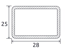 Профильная прямоугольная труба 28x25x1,5 мм 08кп ГОСТ 8645-68 электросварная купить в Актау