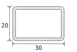 Профильная прямоугольная труба 30x20x1,2 мм 08кп ГОСТ 8645-68 электросварная купить в Актау