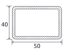 Профильная прямоугольная труба 50x40x4,5 мм 20пс ГОСТ 30245-2003 горячекатаная купить в Актау