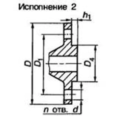 Квадратный фланец 100x155 мм 1 кгс/см2 исполнение 2 приварной встык коррозионно-стойкий ЭИ943Л ГОСТ 33259-2015