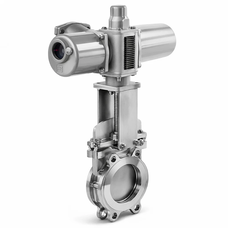 Нержавеющая шиберная задвижка 31нж43бк Ду 125 Ру 0,7 с электроприводом муфтовая односторонняя 12Х18Н12М3ТЛ ГОСТ 5762-2002