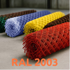 Сетка-рабица с полимерным покрытием 30x30x2.6 мм RAL 2003 (пастельно-оранжевый)