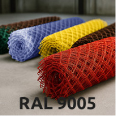 Сетка-рабица с полимерным покрытием 35x35x2.6 мм RAL 9005 (глубокий черный)