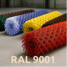 Сетка-рабица с полимерным покрытием 30x30x2.4 мм RAL 9001 (кремово-белый)