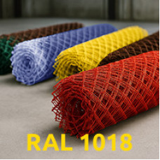 Сетка-рабица с полимерным покрытием 25x25x2.4 мм RAL 1018 (цинково-желтый)