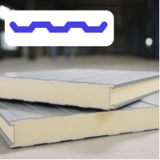 Стеновая ТСП 250x1200 мм, ППУ, Secret fix, профиль трапеция 50/50, RAL 5005