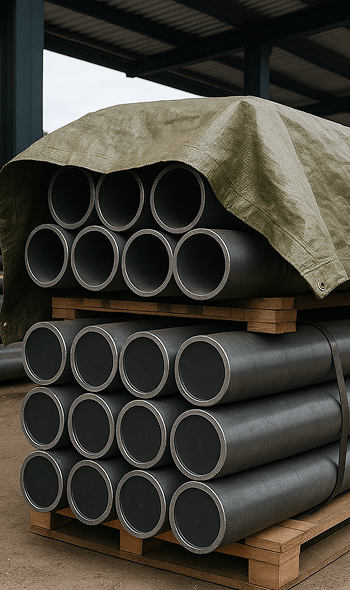 хранение металлических труб